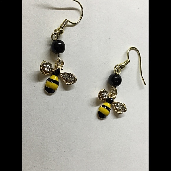 Price Drop ..Earrings, Honey Bee Earrings, - Picture 4 of 8